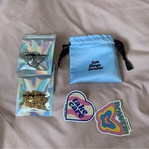 Cute Things Comin' Jewelry Set with Stickers